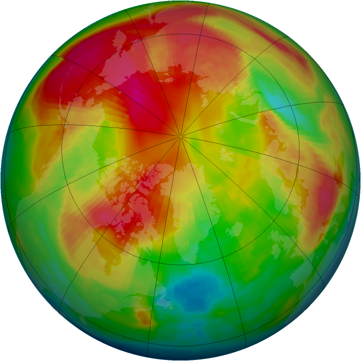 Arctic ozone map for 02 March 1988